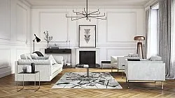 Wilton rug - Lawrance (grey/white)