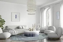 Round rug - Jodhpur Special Luxury Edition (blue/grey)