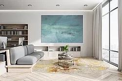 Round rug - Elena (beige/gold)
