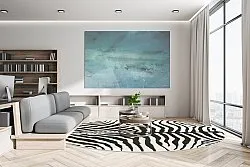 Round rug - Zebra (black/white)