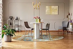 Round rug - Kebira (brown/blue)