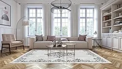 Wilton rug - Santi (white/black)