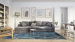 Wilton rug - Zaros (blue/gold)