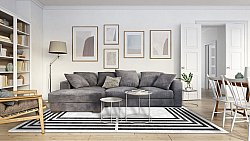 Wilton rug - Assos (black/white)