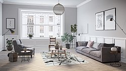 Wilton rug - Lawrance (grey/white)