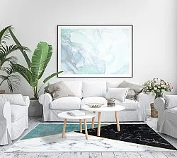 Wilton rug - Savino (black/white/green)
