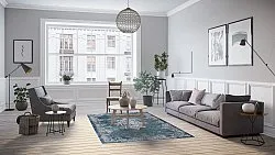 Wilton rug - Santi (blue/beige)