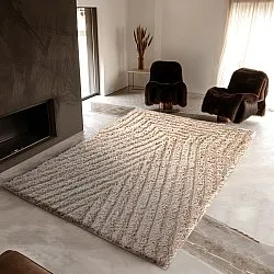 Shaggy rugs - Indra Natural Cotton Shaggy (beige)
