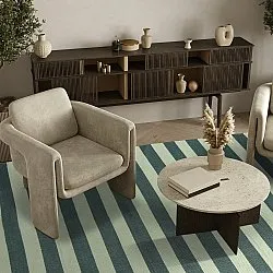 Cotton rug - Nilo (green)