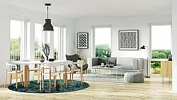 Round rugs - Cosy (dark green)