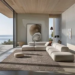 Shaggy rugs - Cremona Natural Cotton Shaggy (taupe)