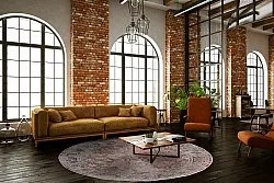 Round rug - Douz (pink/multi)