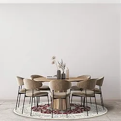 Round rug - Arabella (burgundy)