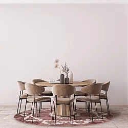 Round rug - Taknis (red)