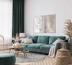 Round rug - Denizli (blue)