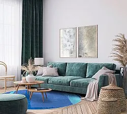 Round rug - Asti (blue)