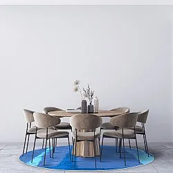 Round rug - Asti (blue)