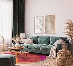 Round rug - Asti (red)