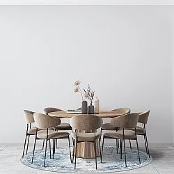 Round rug - Gombalia (light blue)