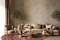 Round rug - Idri (red/multi)