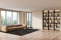 Wilton rug - Alden (black/gold)