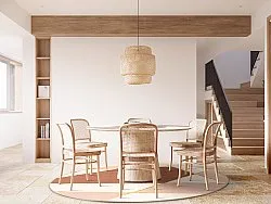 Round rug - Jade (beige/pink)