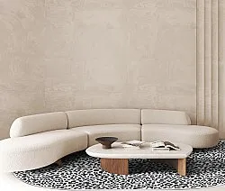 Oval rug - Leopard (black/white)