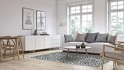 Wilton rug - Leopard (black/white)