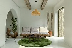 Round rugs - Aranga Super Soft Fur (olive)