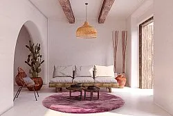 Round rugs - Aranga Super Soft Fur (rose)