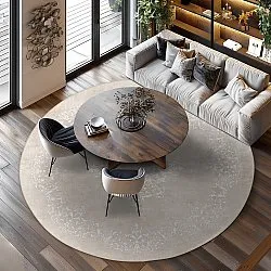 Round rug - Santi (beige/white)