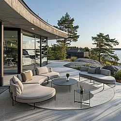 Round rug - Indoor/Outdoor Shirley (cream)