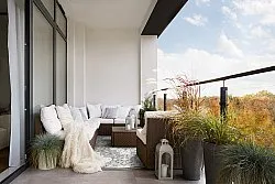 Round rug - Indoor/Outdoor Hampton (grey)