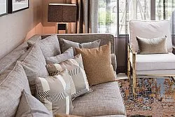 Round rug - Tizzano (gold/multi)