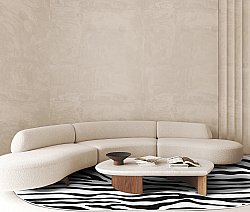 Oval rug - Zebra (black/white)