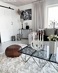 Shaggy rugs - Janjira (white)