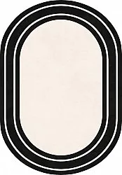 Oval rug - Josie (black)