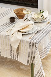 Linen tablecloth - Julie (white/beige)