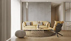 Round rug - Junes (gold)