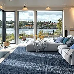 Jute rug - Amasia (blue)