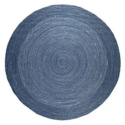 Round jute rug - Amasia (blue)