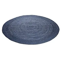 Round jute rug - Amasia (blue)