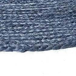 Round jute rug - Amasia (blue)