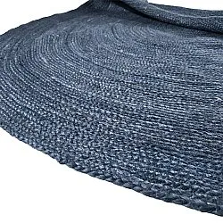 Round jute rug - Amasia (blue)