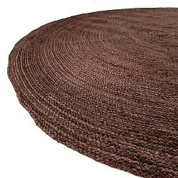 Round jute rug - Amasia (coffee)