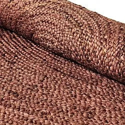 Round jute rug - Amasia (chestnut)