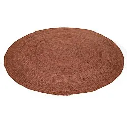 Round jute rug - Amasia (chestnut)