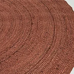 Round jute rug - Amasia (chestnut)