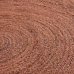 Round jute rug - Amasia (chestnut)
