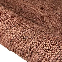 Round jute rug - Amasia (chestnut)